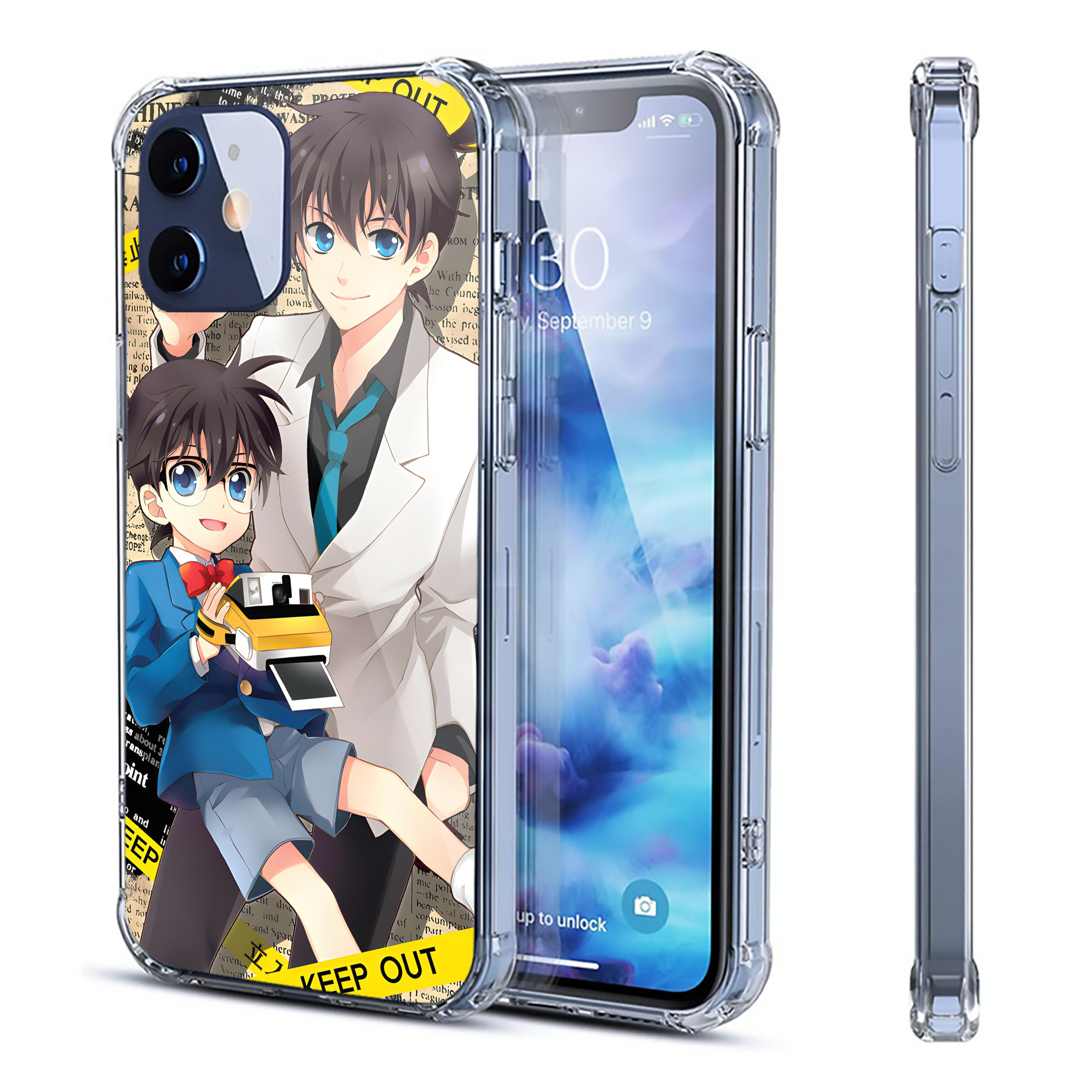 （画像用） 名探偵コナン Detective Conan 【iPhone 12シリーズ対応】透明スマホケース（クリアソフトケース）